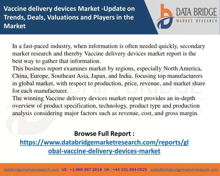 vaccine delivery devices market update on trends