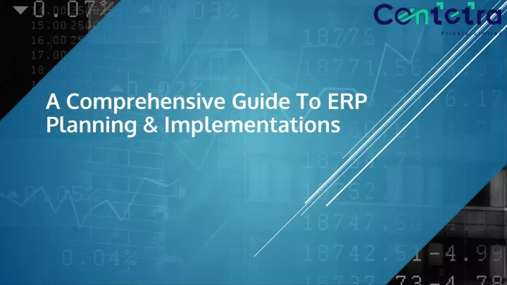 a comprehensive guide to erp planning implementations