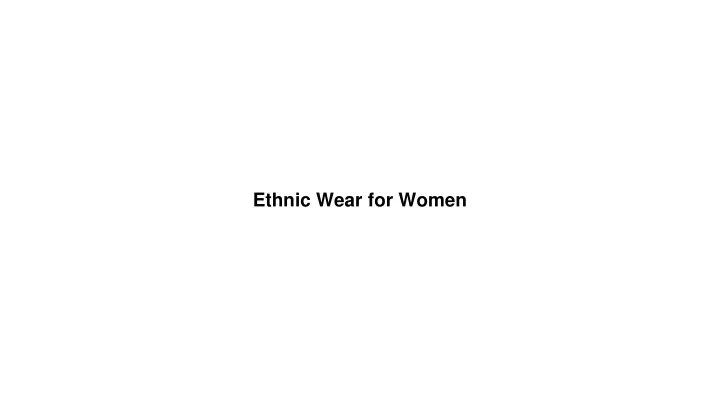 ethnic wear for women