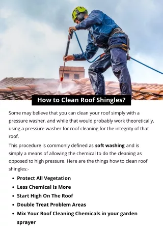 how to clean roof shingles