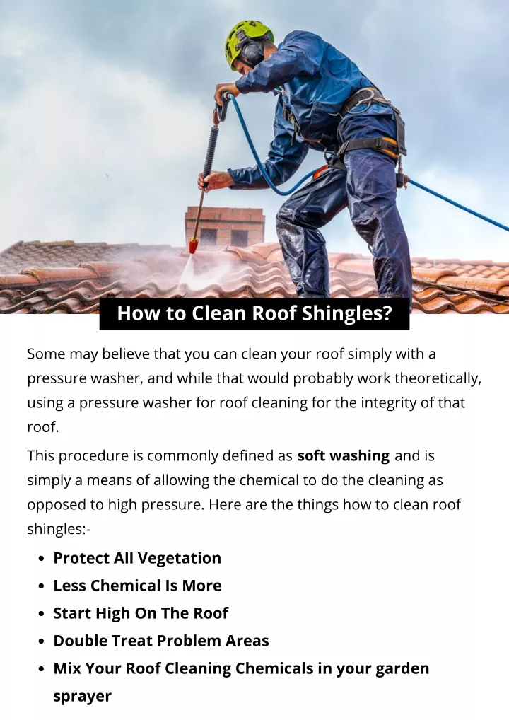 how to clean roof shingles