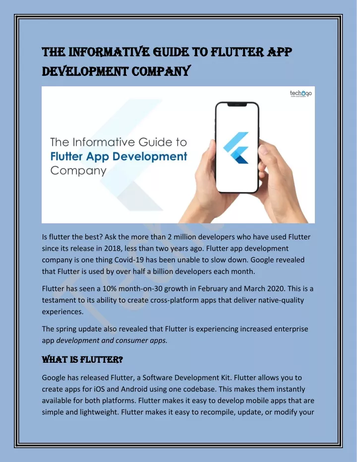 the informative guide to flutter