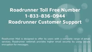 Roadrunner Toll Free Number  ♨1 (833~836~09^44)♨ Roadrunner Customer Support