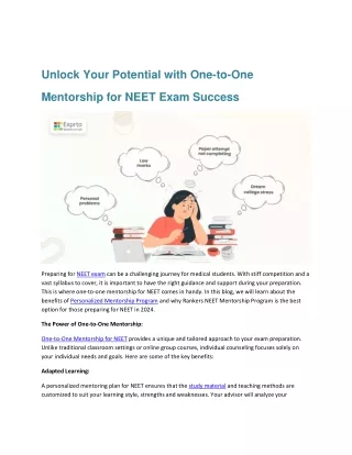 Unlock Your Potential with One-to-One Mentorship for NEET Exam Success