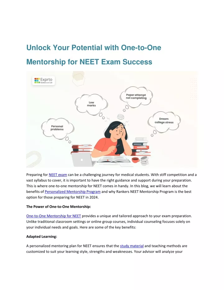 unlock your potential with one to one