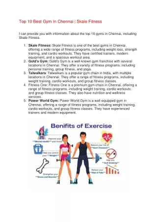 top 10 best gym in chennai skale fitness