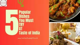 Taste of India | India Restaurant | Indian Restaurant in near me