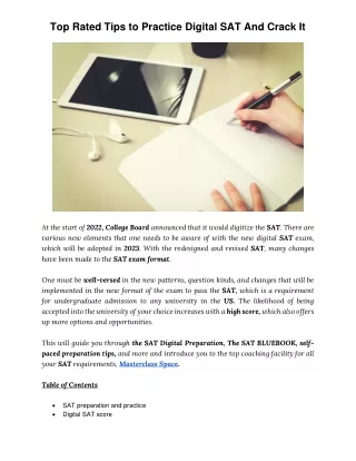 top rated tips to practice digital sat and crack