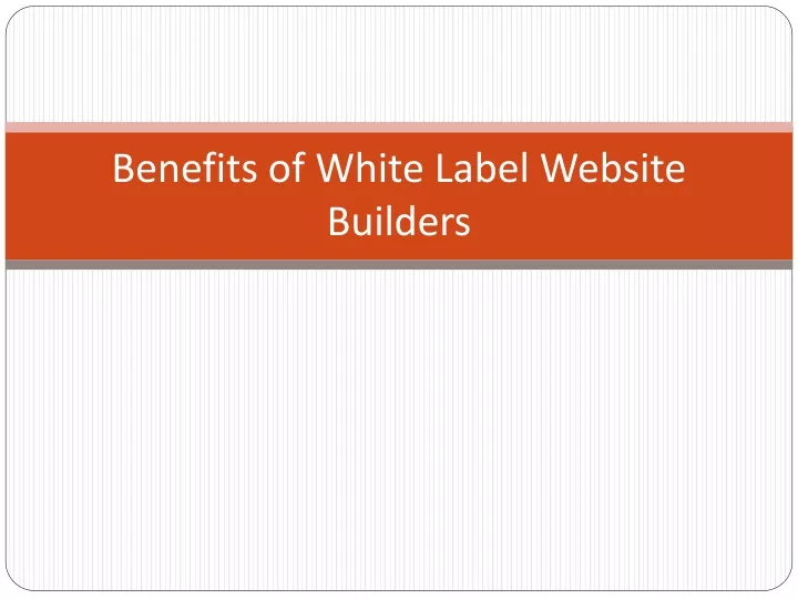 benefits of white label website builders