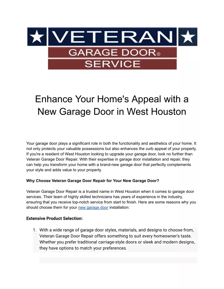 enhance your home s appeal with a new garage door