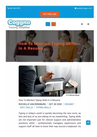 How To Mention Typing Skills In A Resume
