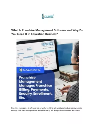 What Is Franchise Management Software And Why Do You Need It in Education?