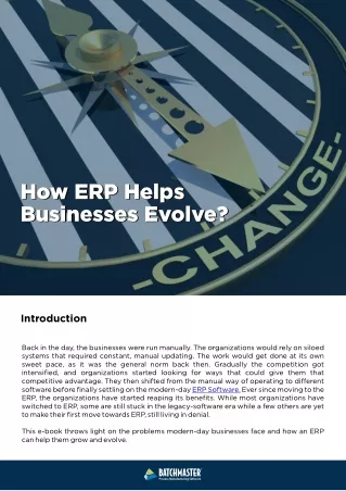 How ERP Helps Businesses Evolve Ebook