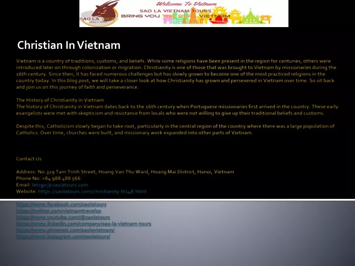christian in vietnam