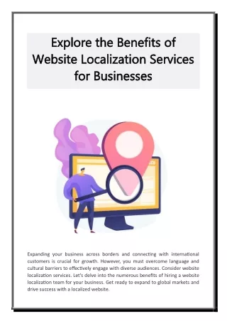 Explore the Benefits of Website Localization Services for Businesses