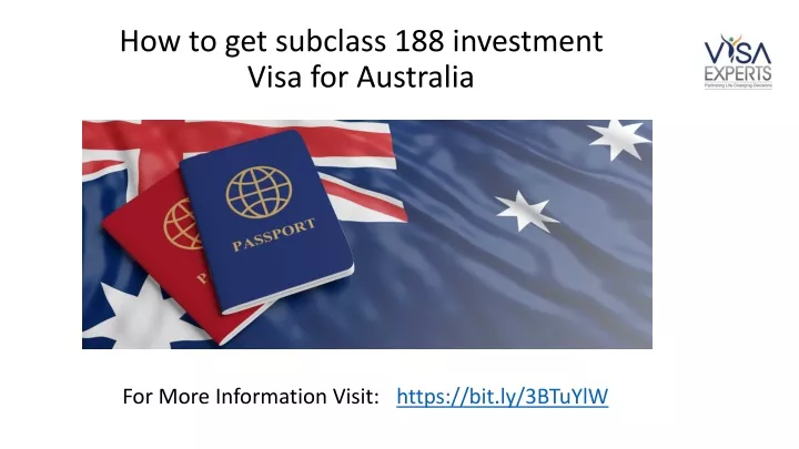 how to get subclass 188 investment visa for australia