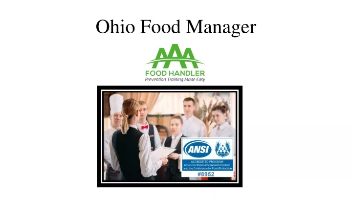 ohio food manager