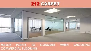 major points to consider when choosing commercial