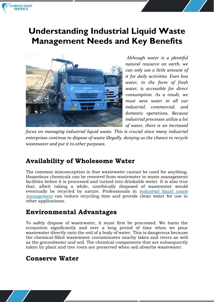 understanding industrial liquid waste management