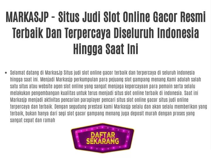 markasjp situs judi slot online gacor resmi