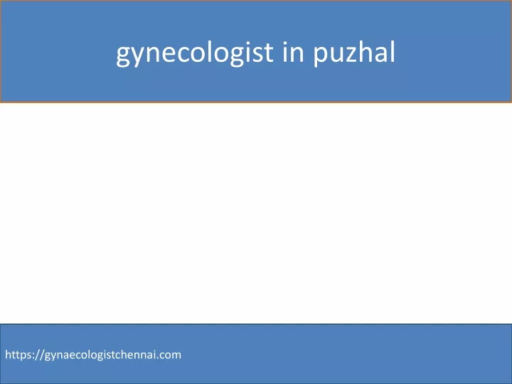 gynecologist in puzhal