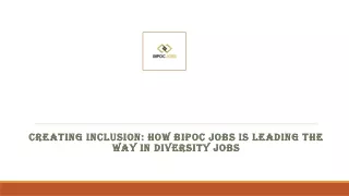 Creating Inclusion How BIPOC Jobs is Leading the Way in Diversity Jobs