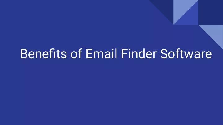 benefits of email finder software