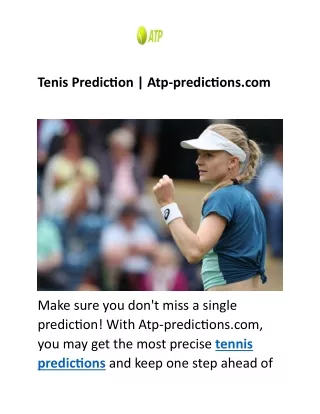 Tenis Prediction | Atp-predictions.com