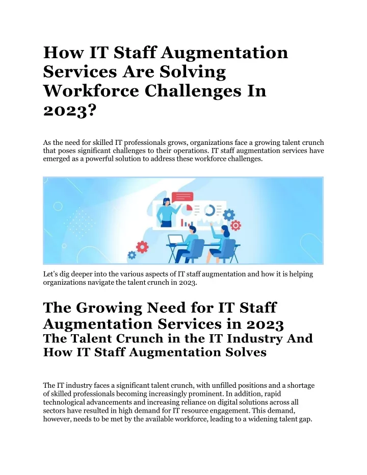 how it staff augmentation services are solving workforce challenges in 2023