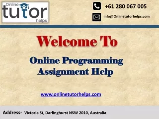 Online Programming Assignment Help PPT