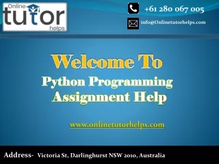 Python Programming Assignment Help PPT
