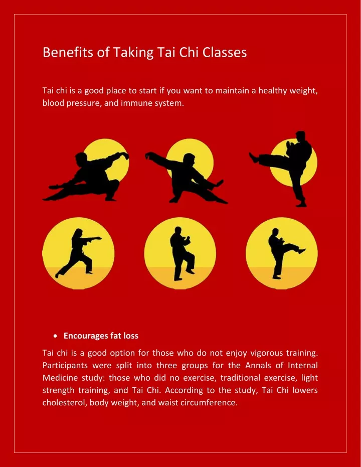 benefits of taking tai chi classes