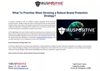 what to prioritize when devising a robust brand