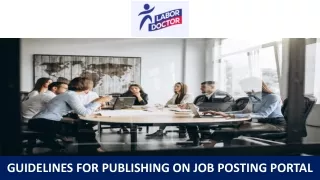 guidelines for publishing on job posting portal