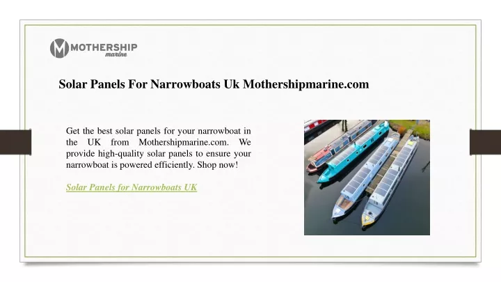 solar panels for narrowboats uk mothershipmarine