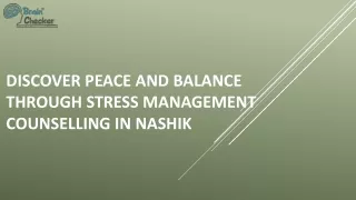 Discover Peace and Balance Through Stress Management Counselling