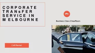 Corporate Transfer Service in Melbourne