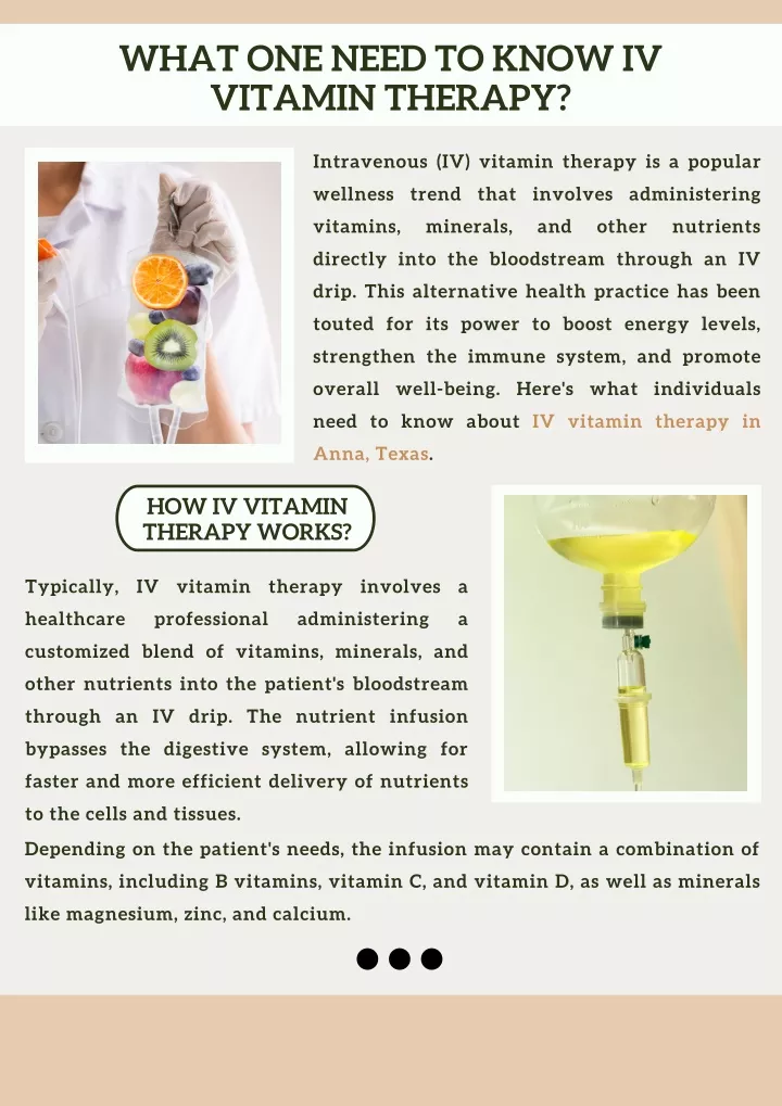 what one need to know iv vitamin therapy