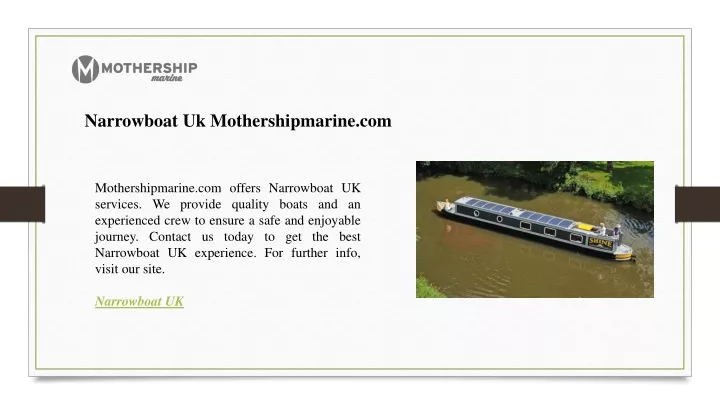 narrowboat uk mothershipmarine com