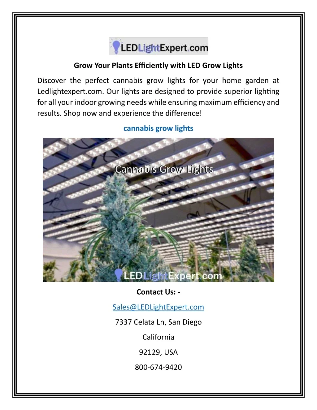 PPT - Grow Your Plants Efficiently with LED Grow Lights PowerPoint ...