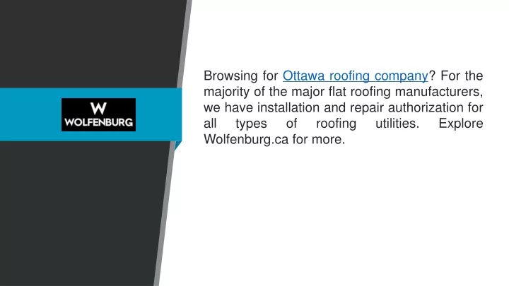 browsing for ottawa roofing company