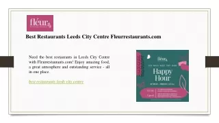 Best Restaurants Leeds City Centre Fleurrestaurants.com