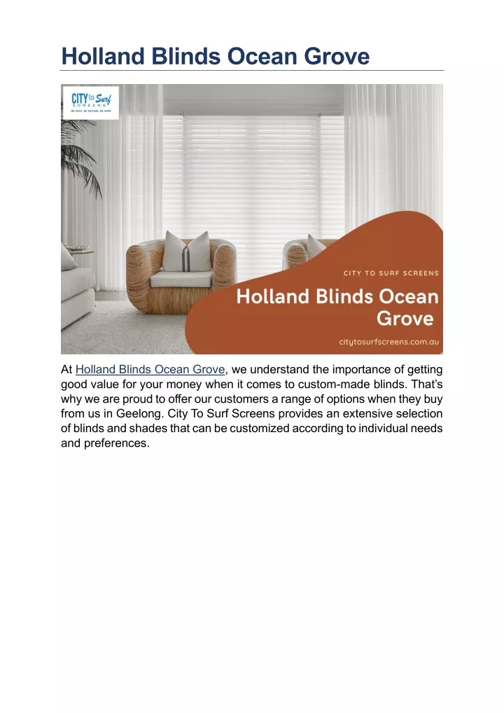 holland blinds ocean grove