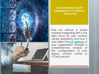 Considerations For NLP Integration In CX Delivery - Blackchair