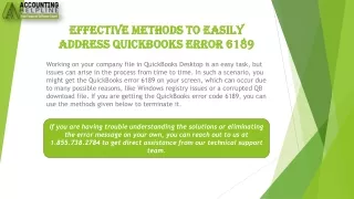 effective methods to easily address quickbooks error 6189