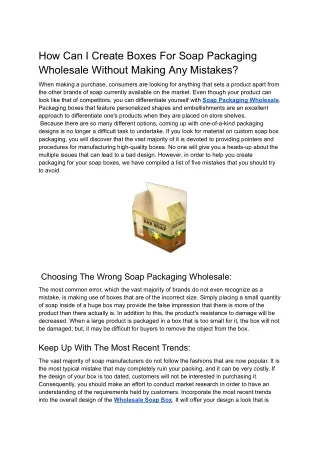 how can i create boxes for soap packaging