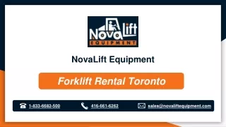 Forklift Rental Toronto | NovaLift Equipment Inc