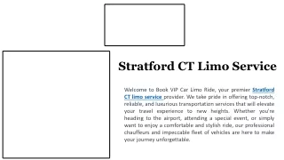 Stratford CT Limo Service
