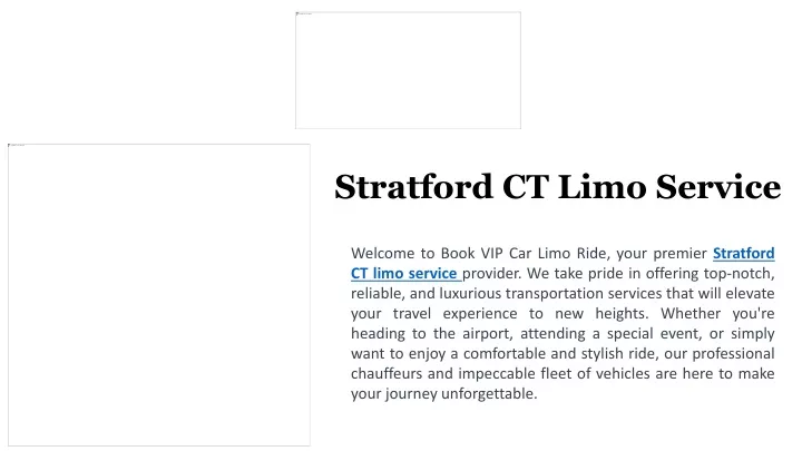 stratford ct limo service