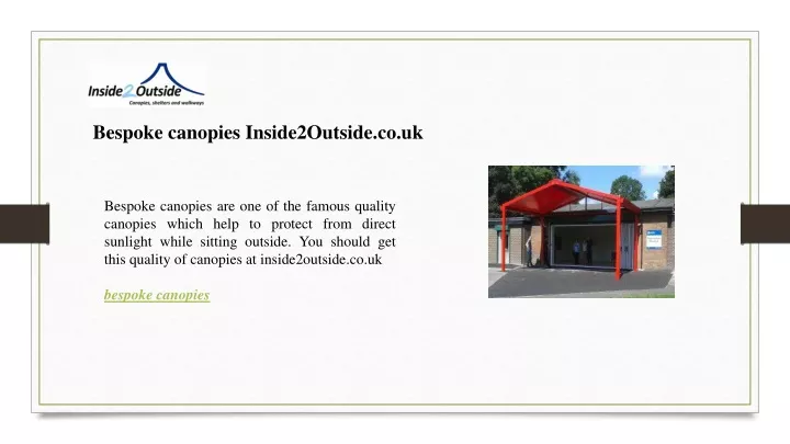 bespoke canopies inside2outside co uk